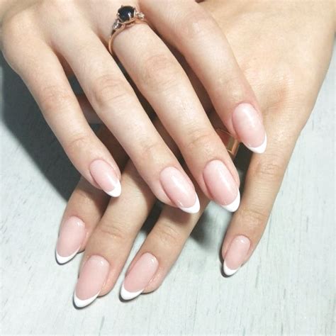 Pin By S Buz On Nails French Manicure Acrylic Nails Almond Acrylic
