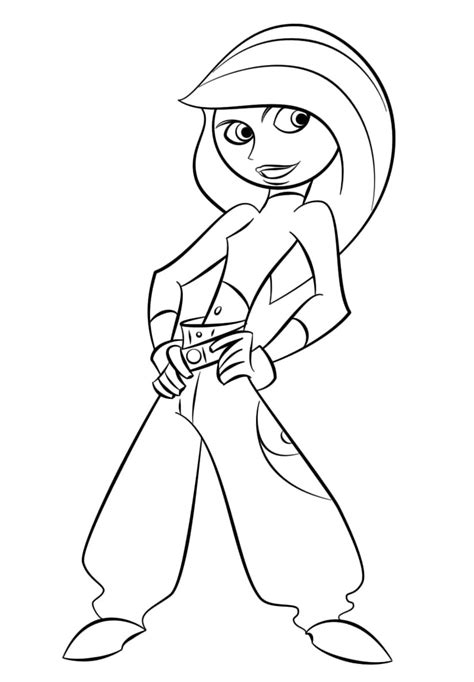 Kim Possible Image Coloring Page Download Print Or Color Online For Free