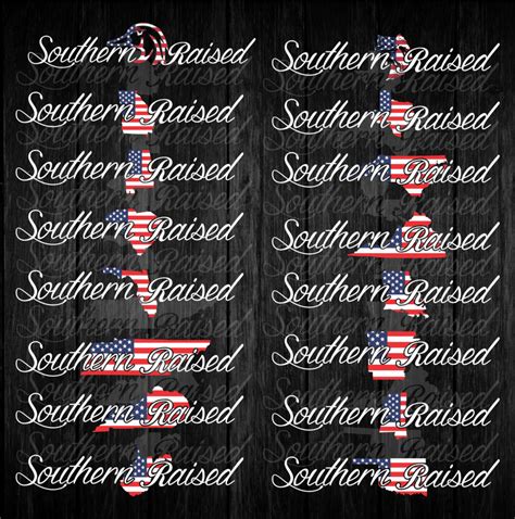Southern Raised American Flag Decals Bad Bass Designs