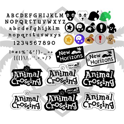 Animal Crossing Svg Bundle Pack Animal Crossing Svg Logos Alphabet