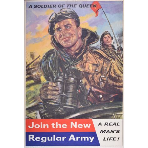 British Army Recruitment Poster Join The New Regular Army Tank