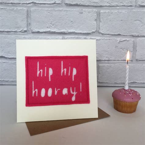 Hip Hip Hooray Birthday Card By Alphabet Bespoke Creations