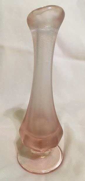 Fenton Glass Pink Satin Bud Vase