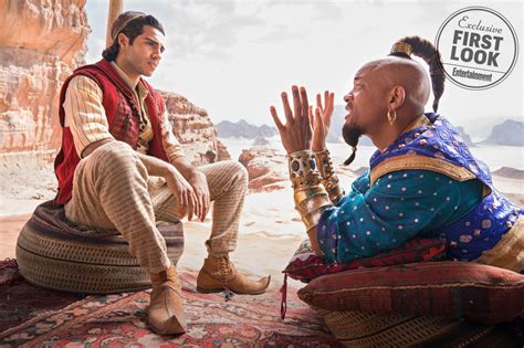 Aladdin Photos First Look At Disneys Live Action Remake Including Will Smiths Genie