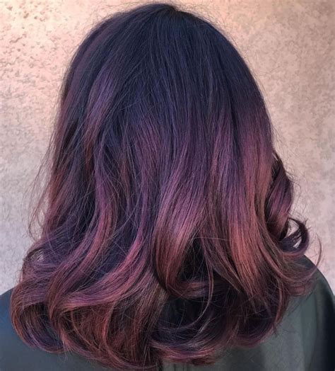 Pastel Purple Burgundy Balayage | Burgundy hair, Burgundy ...