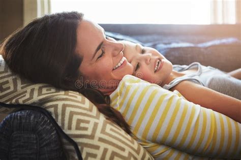 Their Bond Grows Stronger Each And Every Day A Mother And Her Daughter Bonding At Home Stock