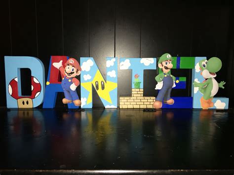 8 Inch Super Mario Letters For Daniel Mario Bross Decoracion