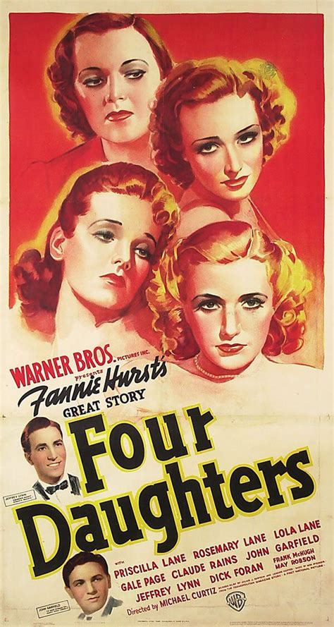 Four Daughters 1938 John Garfield Priscilla Lane Claude Rains Film Posters Vintage