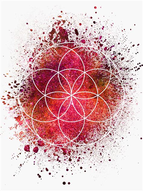 Seed Of Life Sacred Geometry Sticker For Sale By Heathendesigns