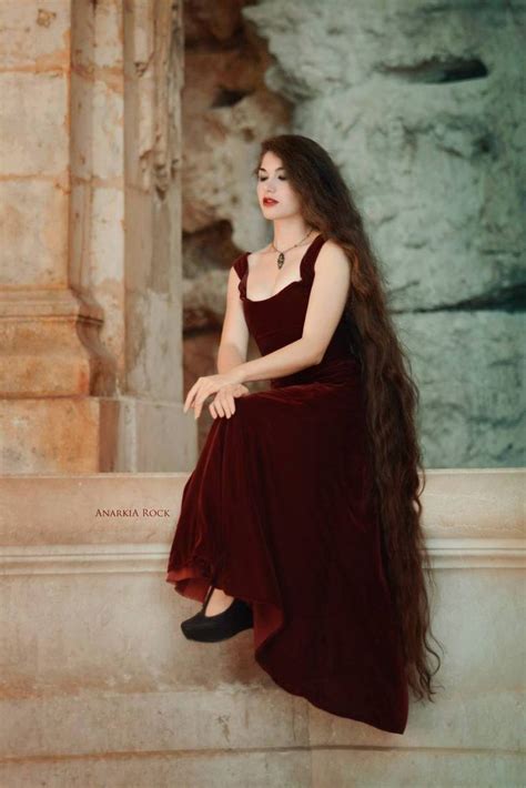 Saves money as you only need occasional trims. Long brown hair down to her feet | Long hair ankles and ...