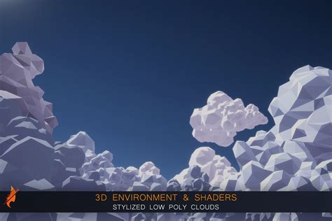 Stylized Low Poly Clouds 3d Environments Unity Asset Store