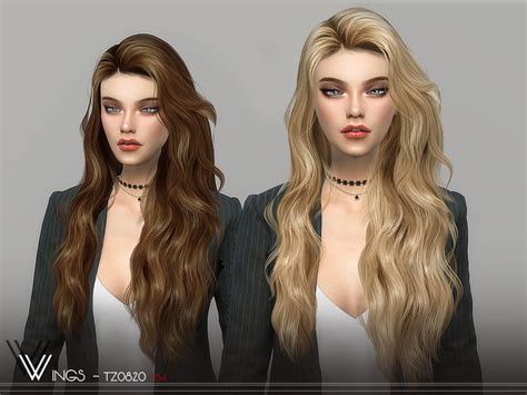 The Sims Resource Wings Tz0820 Hair Sims 4 Hairs
