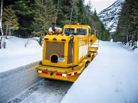 Snowplowing Begins For Going To The Sun Road In Glacier National Park