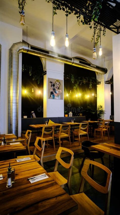 Interior Design And Atmosphere Of A Restaurant In Downtown Vienna