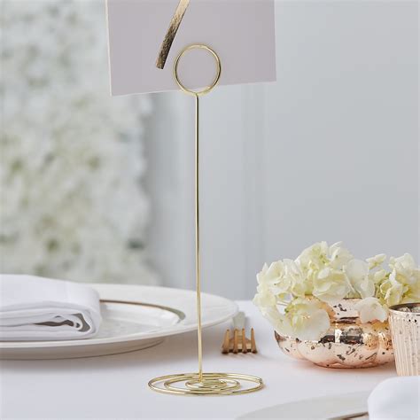 Gold Metal Wedding Table Number Holder Ginger Ray Ginger Ray