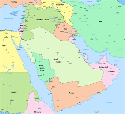 Map Of Arab Peninsula