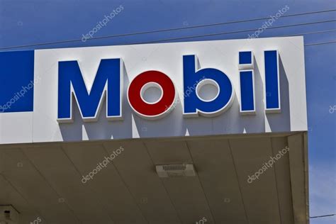 Indianapolis Circa June 2016 Mobil Gas Station Signage Mobil Merged