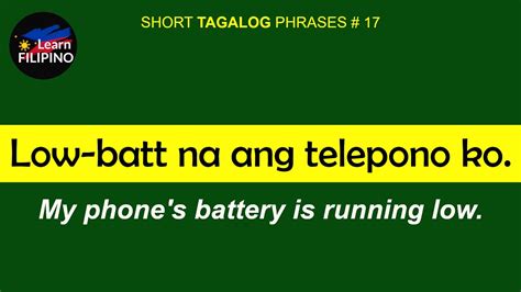 Short Filipino Phrases Lesson 17 Speaking Tagalog Made Easy Youtube