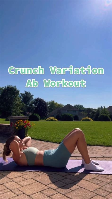 crunch variation ab workout screenshot at the end in 2022 abs workout workout videos