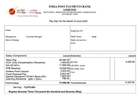 Ippb Assistant Manager Salary Slip 2022 Ippb Scale 1 Assistant Manager Salary Structure Ippb