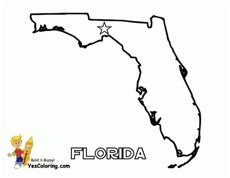 Florida Map Coloring Page Free Printable Coloring Pages Florida