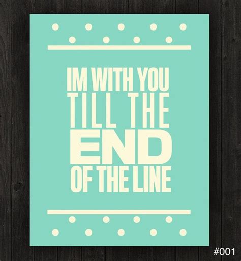 Items Similar To With You Till The End Printable Typography Poster