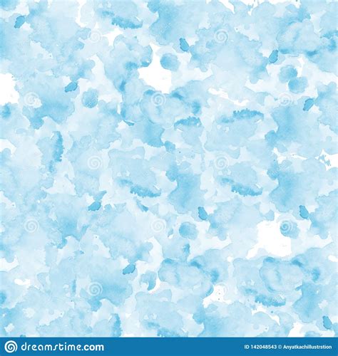 Blue Sky Abstract Watercolor Background Stock