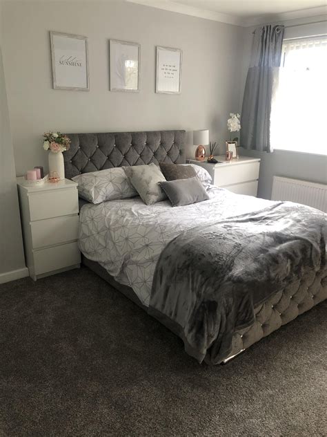 Beautiful Grey White And Copper Bedroom Gray Painted Walls Bedroom