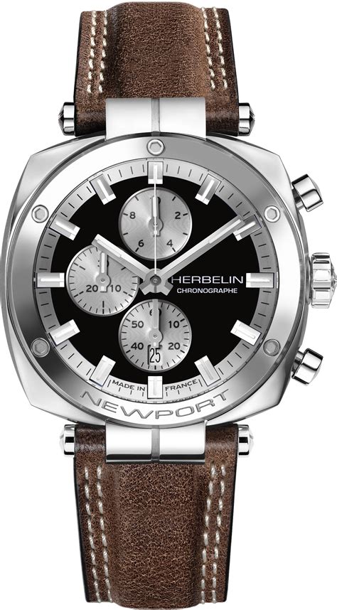 herbelin watch newport heritage chrono 35664ap24br watch jura watches