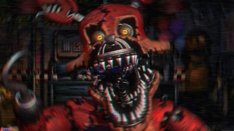 Nightmare Foxy Jumpscare Ucn Fnaf C4d By Therayan2802 On Deviantart