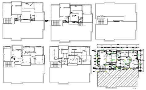 Bungalow Floor Plan With Working Drawing Autocad File Cadbull In 2021