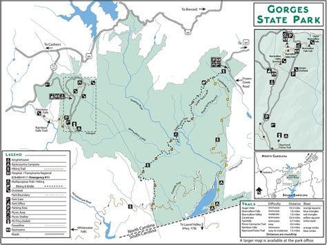 North Carolina State Park Maps Dwhike