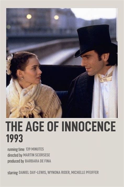 The Age Of Innocence Martin Scorsese Minimalist Polaroid Poster By Aqua Good Movies To Watch