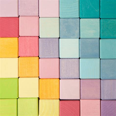 Grimms Square 36 Cubes Pastel Colours Conscious Craft