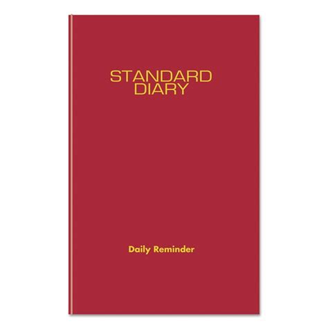 Standard Diary Recycled Daily Reminder Red 5 34 X 8 14 2019