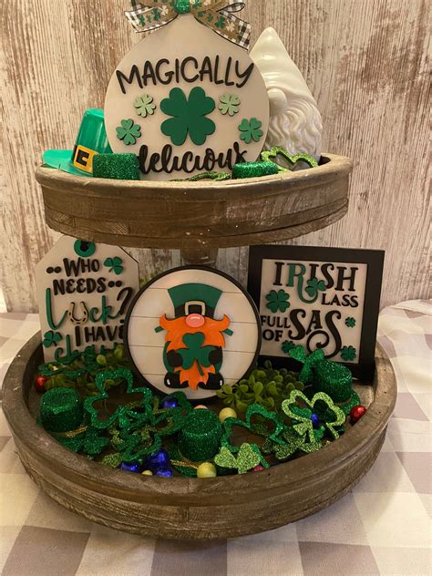 St Patricks Day Tiered Tray Decor Bundle Etsy