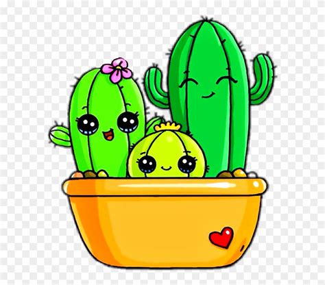 See more ideas about cactus, cactus stickers, kawaii. Cute Cactus Drawing | Free download on ClipArtMag