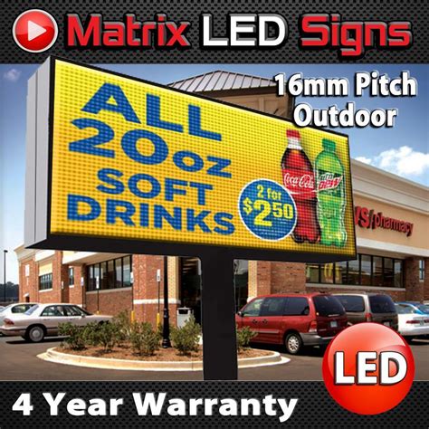 Led Sign Outdoor Full Color Programmable Message Display 16mm Pitch