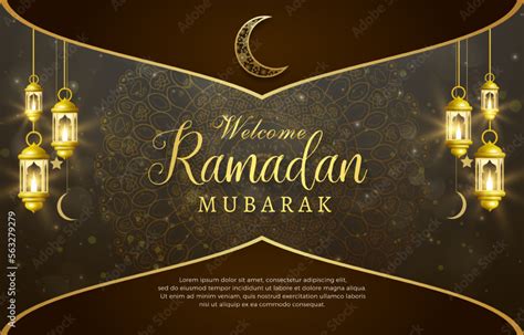 Beautiful Welcome Ramadan Mubarak 2023 With Beautiful Luxury Islamic