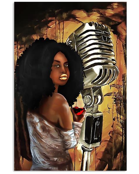 Canvas And Afro Queen Wall Art African American Girl Canvas Black