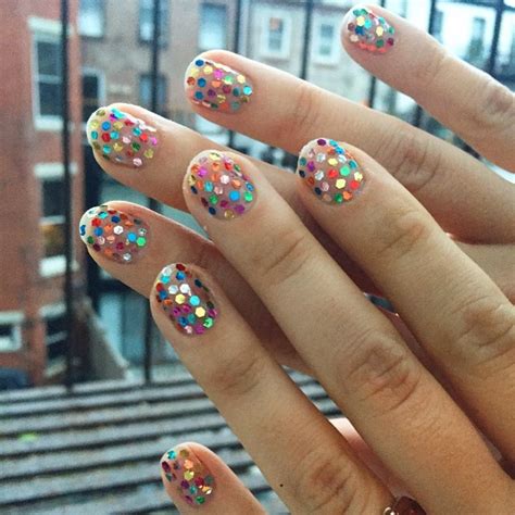 Happy New Year Placed Glitter Confetti Nails For My Last Nye In Nyc