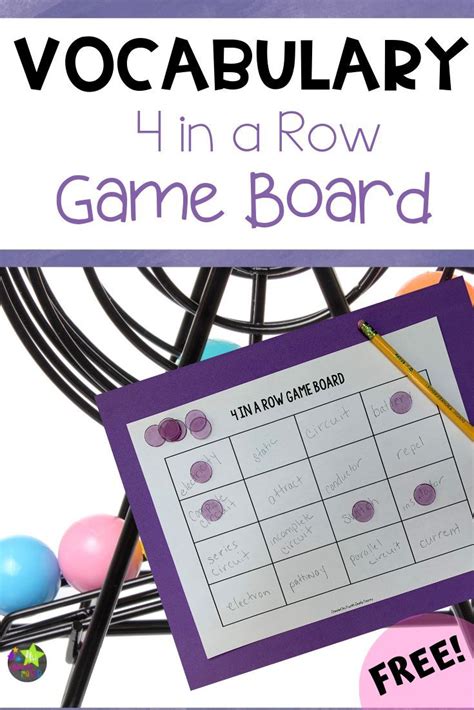 Free Printable Vocabulary Game Board For Just About Any List
