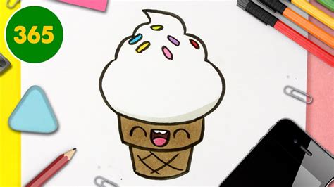 Comment Dessiner CrÈme GlacÉe Kawaii Étape Par Étape Dessins Kawaii