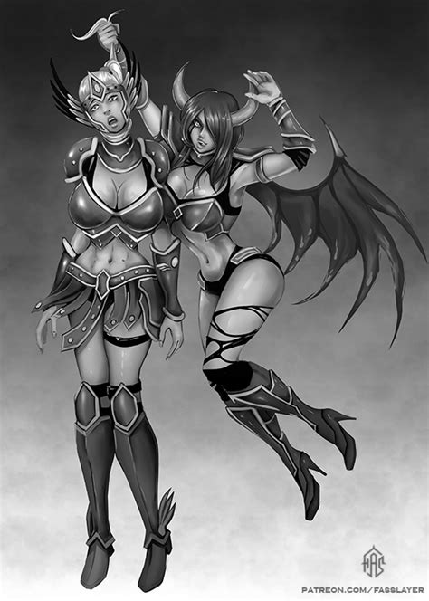 Amazon And Succubus By Fasslayer Hentai Foundry