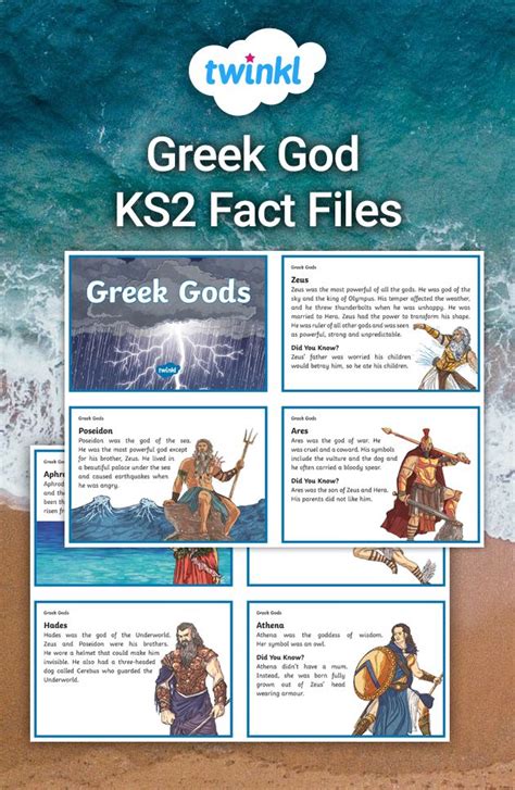 Greek God Ks2 Fact Files Greek Gods And Goddesses Greek Mythology