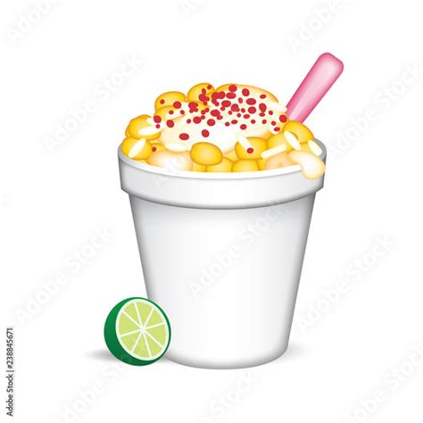 Vaso De Esquites Elotes Mexicanos Buy This Stock Illustration And