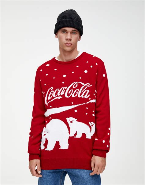 Pull And Bear Coca Cola Polar Bear Sweater