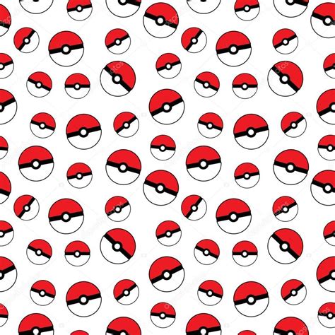Pokemon Pokeball Pattern In 2024 Seamless Textures Pokeball Pattern