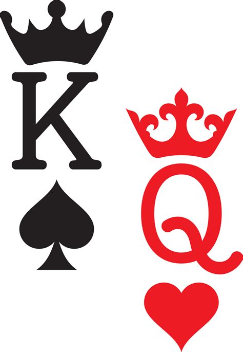 Playing Cards King And Queen Of Hearts