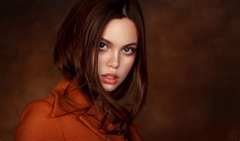 Wallpaper Women Brunette Model Face Portrait X